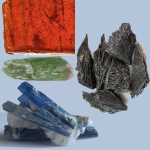 Orange, Black, Blue, and Green Kyanite